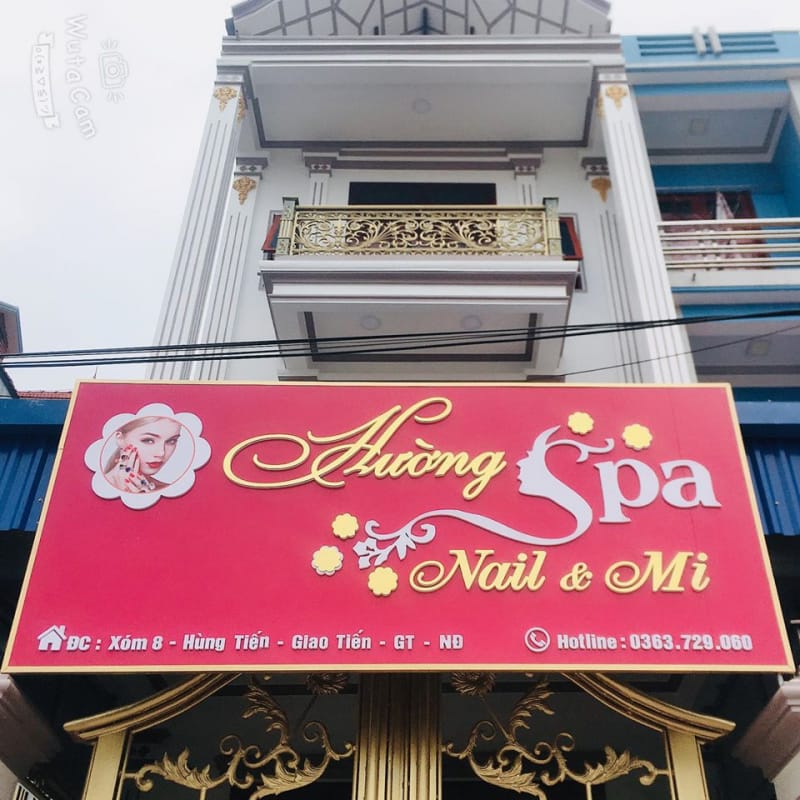 Mau bang hieu spa dep